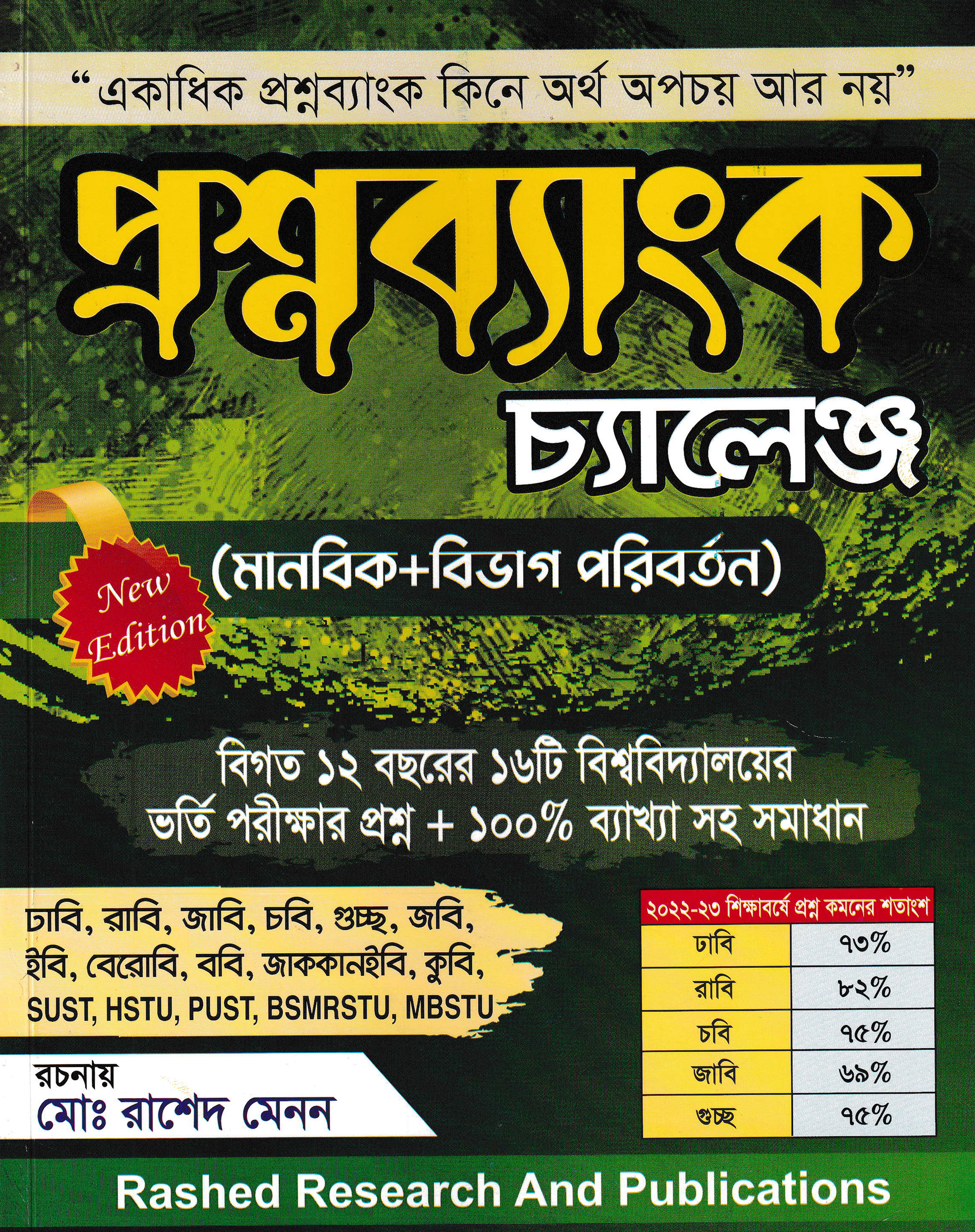 প্রশ্নব্যাংক চ্যালেঞ্জ (মানবিক ও বিভাগ পরিবর্তন)